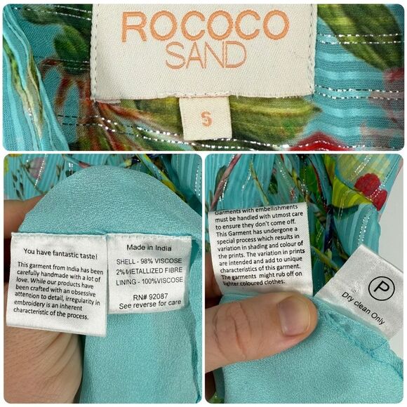 Rococo Sand Coastal Print Wrap Dress | Small - Picture 8 of 8